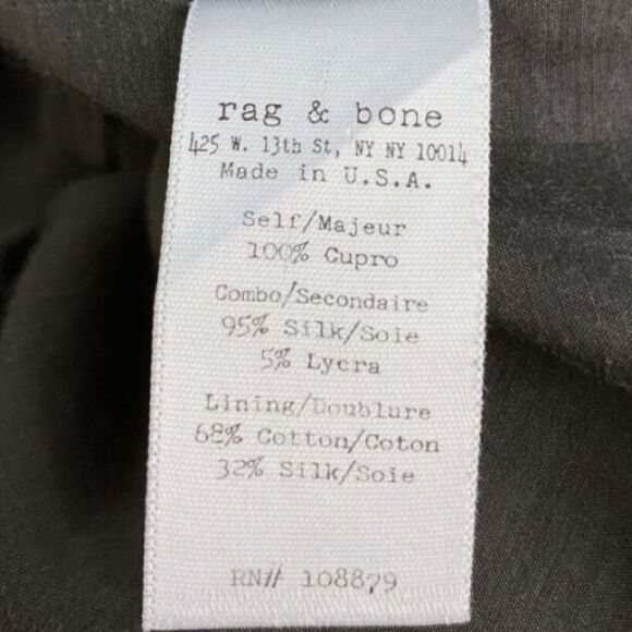 Rag & Bone Blue Sleeveless Back Zip Lined Silk Blend Hi-Low Tunic Top Size Small - Picture 5 of 6